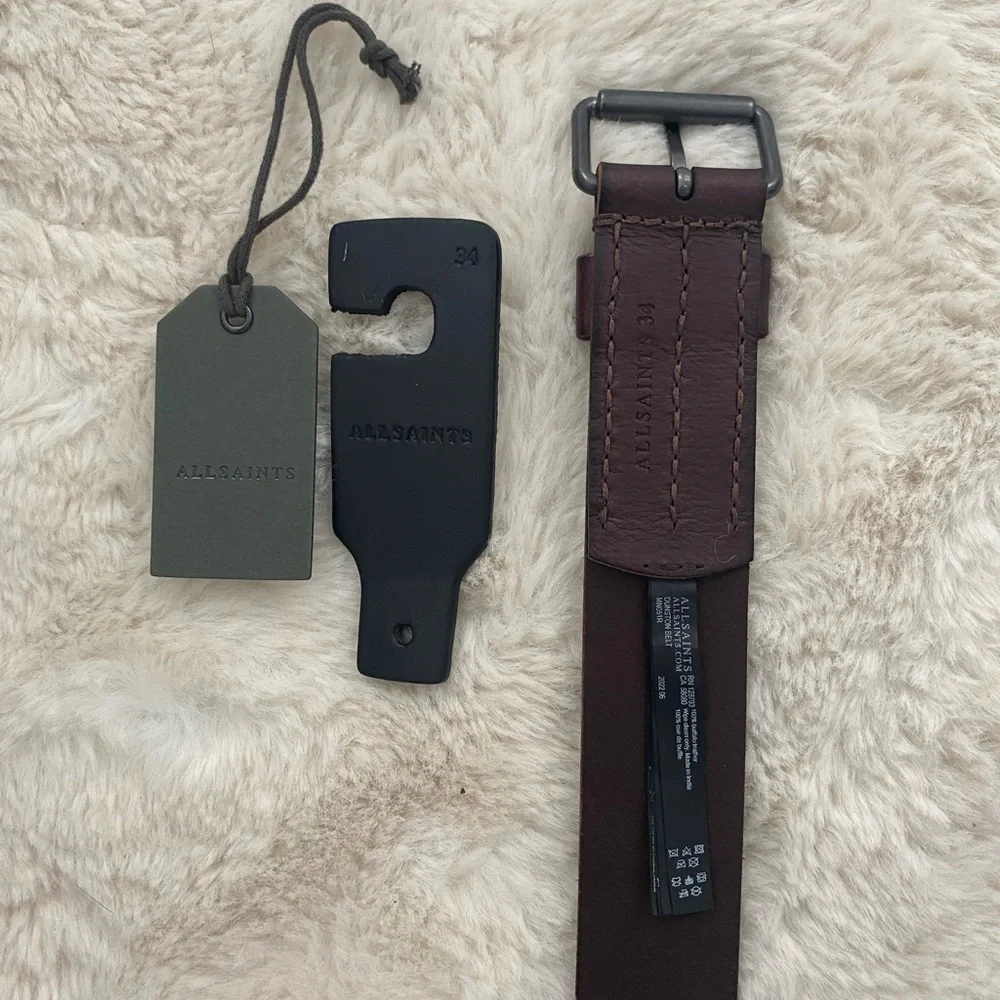 Man’s bran new belt from allsaints UK size 34 - Picture 3 of 3
